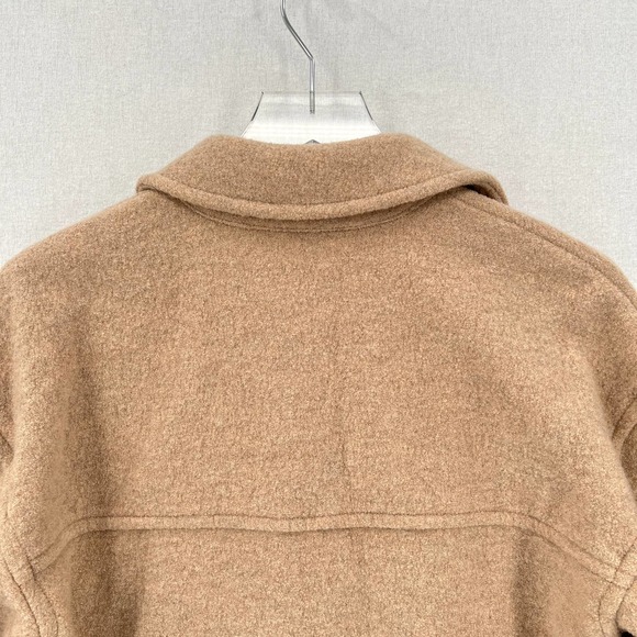 ARITZIA BABATON Pelli Jacket Womens XS Camel Tan Shacket Merino Wool Oversized - Picture 5 of 12